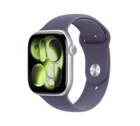 Apple Watch Series 11 GPS 46mm Cassa Alluminio Argento con Sport Band Viola Nebbia - M/L