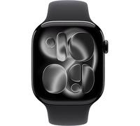 Apple Watch Series 11 GPS 46mm Jet Black Aluminum Case Sport Band S/M - Black EU