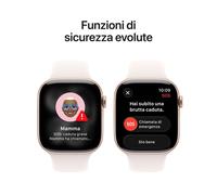 Apple Watch Series 11 GPS 46mm, Cassa in Alluminio color Oro Rosa con cinturino Rosa fard Sport Band - M/L