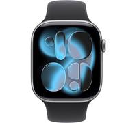 Apple Watch Series 11 GPS 46mm Space Grey Aluminum Case Sport Band M/L - Black E