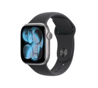 Apple Watch Series 11 GPS + Cellular 42mm, Cassa in Alluminio color Grigio Siderale con cinturino Nero Sport Band - S/M