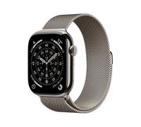 Apple Watch Series 11 GPS + Cellular, Cassa 46 mm in titanio naturale con Loop in maglia milanese naturale - S/M