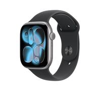 Apple Watch Series 11 GPS + Cellular, Cassa 46 mm in alluminio grigio siderale con Cinturino Sport nero - S/M