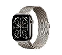 Apple Watch Series 11 GPS + Cellular, Cassa 46 mm in titanio naturale con Loop in maglia milanese naturale - S/M