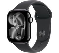 Apple Watch Series 11 GPS, Cassa 42 mm in alluminio Jet Black con Cinturino Sport nero - M/L