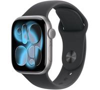 Apple Watch Series 11 space grey aluminium 42mm 4G black sport band Size S/M