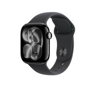 Apple Watch Series 11 GPS + Cellular 42 mm Cassa in alluminio nero con cinturino Sport nero S/M