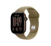 Apple Watch Series 12 GPS 42 mm Smartwatch | Cassa in alluminio color bronzo scuro con cinturino Sport oliva - M/L.