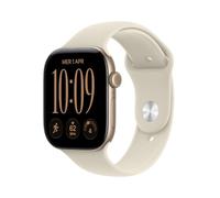 Apple Watch Series 12 GPS 46 mm Smartwatch | Cassa in alluminio color oro chiaro con cinturino Sport sabbia - M/L