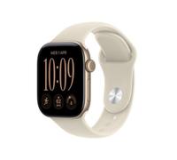 SMARTWATCH APPLE Watch Series 12 GPS + Cellular 42 mm Cinturino Sport sabbia S/M, Display da 1,79 ", Touchscreen, 64 GB, 5.3, Modulo GPS integrato, Waterproof, Oro chiaro