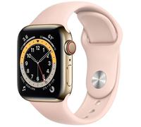 Apple Watch Series 6 Acciaio inossidabile 44 mm (2020) | oro | Cinturino Sport Rosa sabbia