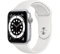 Apple Watch Series 6 Alluminio 44 mm (2020) | GPS | argento | Cinturino Sport bianco