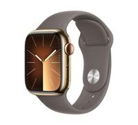 Apple Watch Series 9 GPS + Cellular 45mm Retina OLED Oro Correa Marrone S/M Resistente all'Acqua 50m SpO2 Cardiofrequenzimetro Monitor Sonno