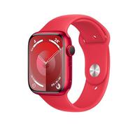 Apple Watch Series 9 GPS + Cellular 45mm Smartwatch con cassa in alluminio (PRODUCT) RED e Cinturino Sport (PRODUCT) RED - S/M. Fitness tracker, app Livelli O₂, display Retina always-on