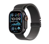 Apple Watch Ultra 2 GPS + Cellular 49 mm Sportwatch con robusta cassa in titanio Nero e Loop in maglia milanese Nero - Medium. Fitness tracker, GPS di precisione, luminoso display Retina