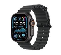 Apple Watch Ultra 2 GPS + Cellular 49 mm Sportwatch con robusta cassa in titanio Nero e Ocean Band Nero. Fitness tracker, GPS di precisione, tanta autonomia, luminoso display Retina