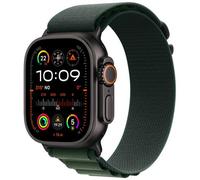 Apple Watch Ultra 2 GPS + Cellular 49mm Cassa Titanio Nero con Dark Green Alpine Loop - Medium