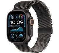 Apple Watch Ultra 2 GPS + Cellular 49mm Cassa Titanio Nero con Nero Titanium Milanese Loop - L