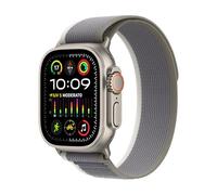 Apple Watch Ultra 2 GPS + Cellular 49mm Smartwatch con robusta cassa in titanio e Trail Loop verde/grigio - M/L. Fitness tracker, GPS di precisione, tasto Azione, batteria a lunghissima durata