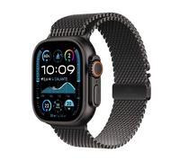 Apple Watch Ultra 2 LTE 49mm schwarzes Titan Gehäuse mit schwarzem Titan Milanese Armband - S