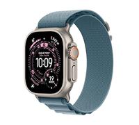 Apple Watch Ultra 3 GPS + Cellular 49mm, Cassa in Titanio Naturale con cinturino Blu Chiaro Alpine Loop - Large