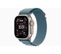 Apple Watch Ultra 3 GPS + Cellular 49mm, Cassa in Titanio Naturale con cinturino Blu Chiaro Alpine Loop - Medium