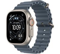 Apple Watch Ultra 3 GPS + Cellular 49mm, Cassa in Titanio Naturale con cinturino Blu Salmastro Ocean Band