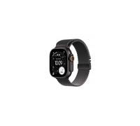 Apple Watch Ultra 3 GPS + Cellular 49mm, Cassa in Titanio color Nero con cinturino Nero Titanium Milanese Loop - Large