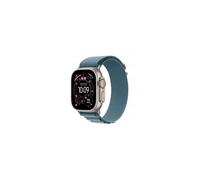 Apple Watch Ultra 3 GPS + Cellular 49mm, Cassa in Titanio Naturale con cinturino Blu Chiaro Alpine Loop - Medium
