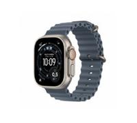 Apple Watch Ultra 3 GPS + Cellular 49mm, Cassa in Titanio Naturale con cinturino Blu Salmastro Ocean Band - MEWH4QL/A
