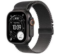 Apple - Watch Ultra 3 GPS + Cellular 49mm Cassa Titanio Nero con Loop in maglia Milanese Titanio Nero - Large