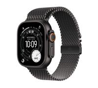 Apple Watch Ultra 3 GPS + Cellular 49mm, Cassa in Titanio color Nero con cinturino Nero Titanium Milanese Loop - Medium