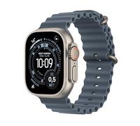 Apple Watch Ultra 3 GPS + Cellular 49mm, Cassa in Titanio Naturale con cinturino Blu Salmastro Ocean Band