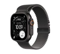 Apple Watch Ultra 3 GPS + Cellular 49mm, Cassa in Titanio color Nero con cinturino Nero Titanium Milanese Loop - Small