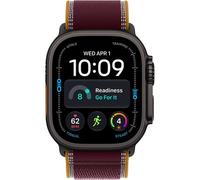Apple Watch Ultra 4 (GPS + Cellular) Cassa da 49 mm in Titanio Nero con cinturino Trail Loop Bordeaux - S/M - Nouvo