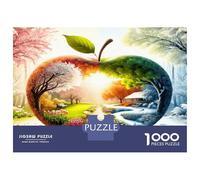 Apple World Map 1000 Pezzi Puzzle Classico Fantasy Globe Art Set Puzzle Cartone Spesso - Ultra Difficile, Relax E Creatività, Ideale Per Tempo Libero Indoor E Regali 38x26cm/1000pcs