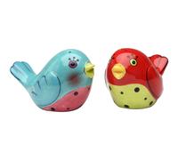 Appletree 1-34-Inch ceramic Red and Blue Love Birds Salt and Pepper