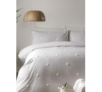 Appletree Appletree Tufted Polka Dot Garden 100% Pure Cotton Bed Set Argento