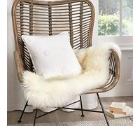 Appletree Boutique Zara - Cuscino imbottito in 100% cotone, 43 x 43 cm, colore: Bianco