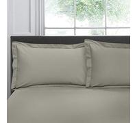 Appletree Coppia di federe Oxford 100% cotone argento, 76 x 48 cm