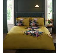 Appletree Heritage Ashington - Set copripiumino in velluto, per letto super king size, colore: ocra
