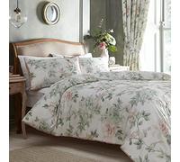 Appletree Heritage Campion - Set copripiumino matrimoniale in 100% cotone, colore: Verde/Corallo