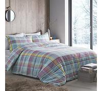 Appletree Hygge - Applecross Check - 100% Cotton Duvet Cover Set - Super-King Bed Size in Multi