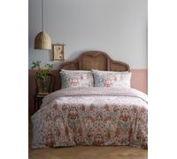 Appletree Set copripiumino reversibile in damasco con stampa floreale Appletree. rosso