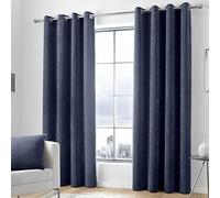 Appletree Signature Kilbride - Tende foderate in ciniglia, con occhielli, 150 x 220 cm, colore: Blu navy