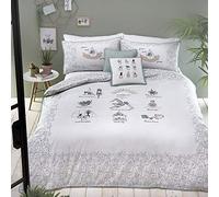 Appletree Wellbeing - Set copripiumino 100% percalle di cotone 180 fili, multi, super king size