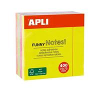 Appli Funny Cubo da 400 foglietti adesivi 75 x 75 mm - Colori assortiti fluorescenti NEW