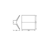 OSRAM Applique da parete per esterni ENDURA STYLE BAT, applique LED con luce ind