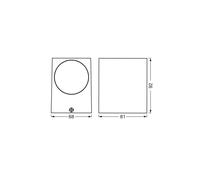 OSRAM ENDURA Classic Square Down applique da esterno, colore bianco, attacco GU10 (max 35W), compatibile con lampada normale o smart, tipo down, grado di protezione IP44