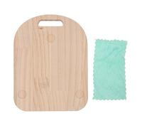 Appliance Rolling Tray, Solid Wood Coffee Pot Slider Tray 36x28cm Ergonomic Design with Shock Absorbing Feet for Kitchen Countertops, TM5/TM6 Cooking Machines, Blenders
